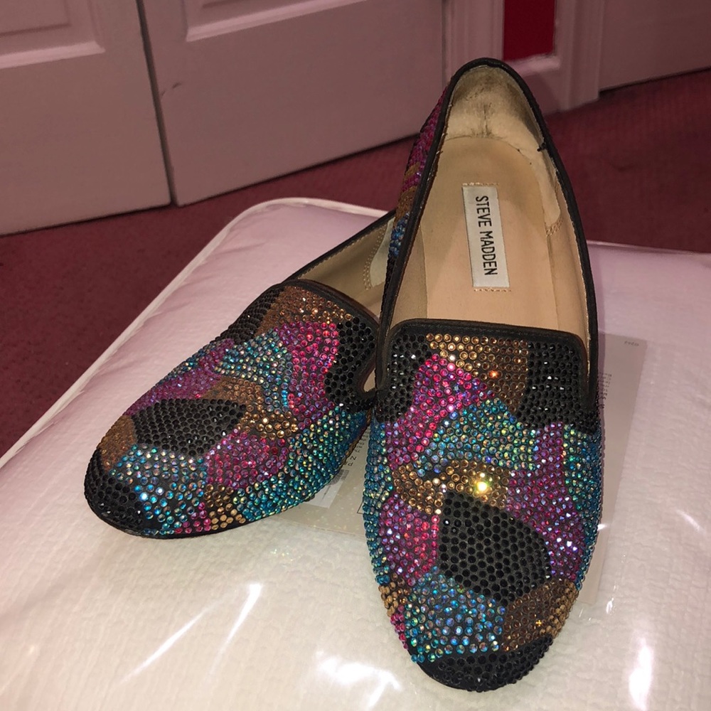 Multi Color Rhine Stone Steve Madden Shoes